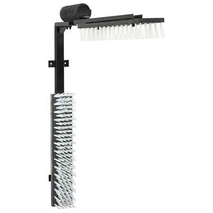 vidaXL Cepillos para Ganado Ajustable Negro y 84 x 10 x 91 cm PVC