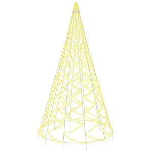 vidaXL &Aacute;rbol de Navidad en asta bandera 3000 LED blanco c&aacute;lido 800 cm