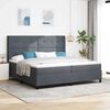 vidaXL Cama tipo Box Spring Gris oscuro 200 x 200 cm Terciopelo