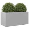 vidaXL Jardinera de acero galvanizado plateado 62x30x29 cm