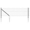 vidaXL Valla de eslabones con picos 10 x 0,4 m Acero recubierto de PVC