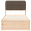 vidaXL Estructura de Cama con Cabecera Tapizada Taupé 90 x 200 cm