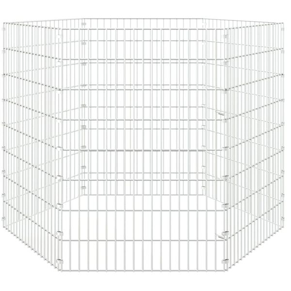 vidaXL Recinto animales corral 6 paneles hierro galvanizado 54x80 cm