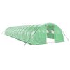 vidaXL Invernadero con estructura de acero verde 64 m&sup2; 16x4x2 m