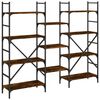 vidaXL Estanter&iacute;a madera de ingenier&iacute;a roble ahumado 160x28,5x136,5 cm
