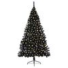 vidaXL &Aacute;rbol de Navidad Artificial Preiluminado Negro 210 cm PVC