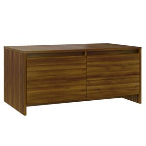 vidaXL Mesa de centro madera de ingenier&iacute;a marr&oacute;n roble 90x50x41,5 cm