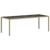 vidaXL Conjunto de Comedor de Jard&iacute;n 11 pcs Beige rat&aacute;n sint&eacute;tico