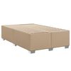 vidaXL Cama box spring con colch&oacute;n cuero sint&eacute;tico capuchino 120x190cm