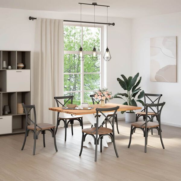 vidaXL Pata de mesa de comedor forma araña blanca 85x85x(72-73) cm acero