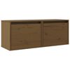 vidaXL Armarios pared 2 uds madera maciza pino marr&oacute;n miel 45x30x35 cm