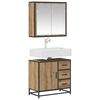 vidaXL Juego de muebles de ba&ntilde;o con caj&oacute;n 2 pcs Roble artesanal
