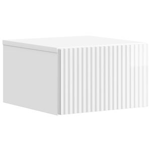 vidaXL Mesita de Noche de Pared Brillante 33 x 34,5 x 20 cm