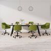 vidaXL Silla de comedor giratoria 6 uds terciopelo verde claro
