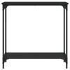 vidaXL Mesa consola madera de ingeniería negro 75x30,5x75 cm