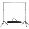 vidaXL Kit estudio fotogr&aacute;fico l&aacute;mparas, sombrillas, fondo y reflector