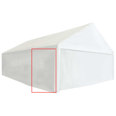 vidaXL Pared lateral de carpa de jardín PVC 2x2 m blanco 550 g/m²