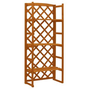 vidaXL Soporte de plantas y enrejado abeto macizo naranja 60x30x140 cm