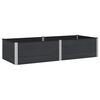 vidaXL Arriate elevado Negro 250 x 100 x 54 cm WPC y Aluminio