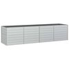 vidaXL Arriate de acero galvanizado plateado 320x80x77 cm