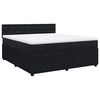 vidaXL Cama box spring con colch&oacute;n terciopelo negro 180x200 cm