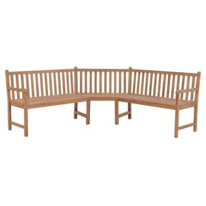 vidaXL Banco de esquina de jard&iacute;n madera maciza teca 185x185x90 cm