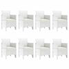 vidaXL Conjunto de Comedor de Jardín 9 pcs Gris Claro Ratan Polt