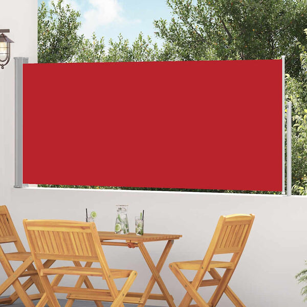 vidaXL Toldo lateral retr&aacute;ctil 120x300 cm rojo