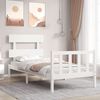 vidaXL Estructura de cama sin colch&oacute;n madera de pino blanca 90x200 cm
