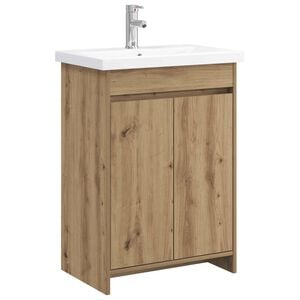 vidaXL Juego de muebles de ba&ntilde;o Roble artisan 61 x 40 x 84,5 cm