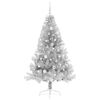 vidaXL &Aacute;rbol de Navidad Artificial Preiluminado Plateado 180 cm PET