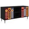 vidaXL Mueble de TV ESSEN 102 x 33 x 51 cm Roble Negro