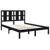 vidaXL Estructura de cama de madera maciza de pino negra 140x190 cm