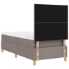 vidaXL Cama Box Spring LED con colch&oacute;n Taup&eacute; 80 x 200 cm tela