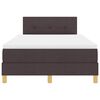 vidaXL Cama tipo Box Spring con coj&iacute;n Marr&oacute;n Oscuro 120 x 190 cm tela