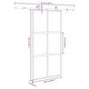 vidaXL Puerta corredera set herrajes vidrio templado aluminio