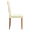 vidaXL Sillas de comedor 4 unidades cuero sint&eacute;tico color crema