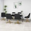vidaXL Sillas de comedor giratorias 6 unidades terciopelo negro