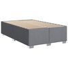 vidaXL Cama box spring con colch&oacute;n tela gris claro 120x190 cm