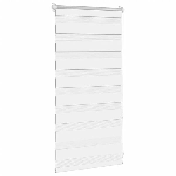 vidaXL Estor Zebra 40,9x100 cm Tejido Ancho 36,7 cm Blanco