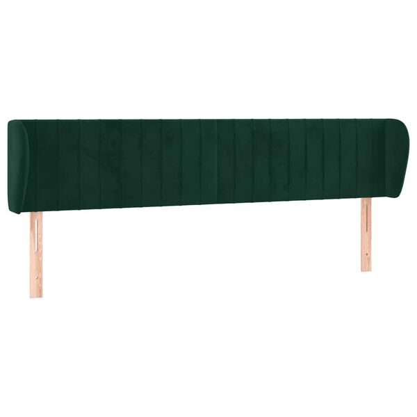 vidaXL Cabecero de terciopelo verde oscuro 183x23x78/88 cm