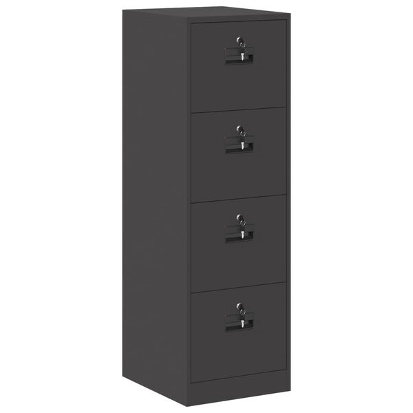 vidaXL Mueble archivador con caj&oacute;n 2 pcs Negro 44 x 50 x 106.5 cm