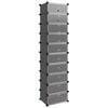 vidaXL Zapatero PP negro 44x32x174 cm