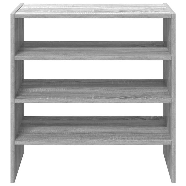 vidaXL Zapateros 2 uds apilables gris sonoma 60x30x30,5 cm