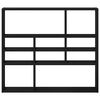 vidaXL Estante de pared roble negro 90x16x78 cm madera de ingenier&iacute;a