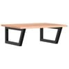 vidaXL Estante de lavabo de pared de acero y madera maciza de roble
