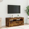 vidaXL Mueble de TV con luces LED roble ahumado 90x35x40 cm