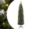 vidaXL &Aacute;rbol de Navidad artificial estrecho con 300 LEDs 240 cm