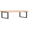vidaXL Estante de lavabo de pared de acero y madera maciza de haya