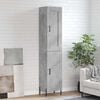 vidaXL Aparador de madera contrachapada gris hormig&oacute;n 34,5x34x180 cm
